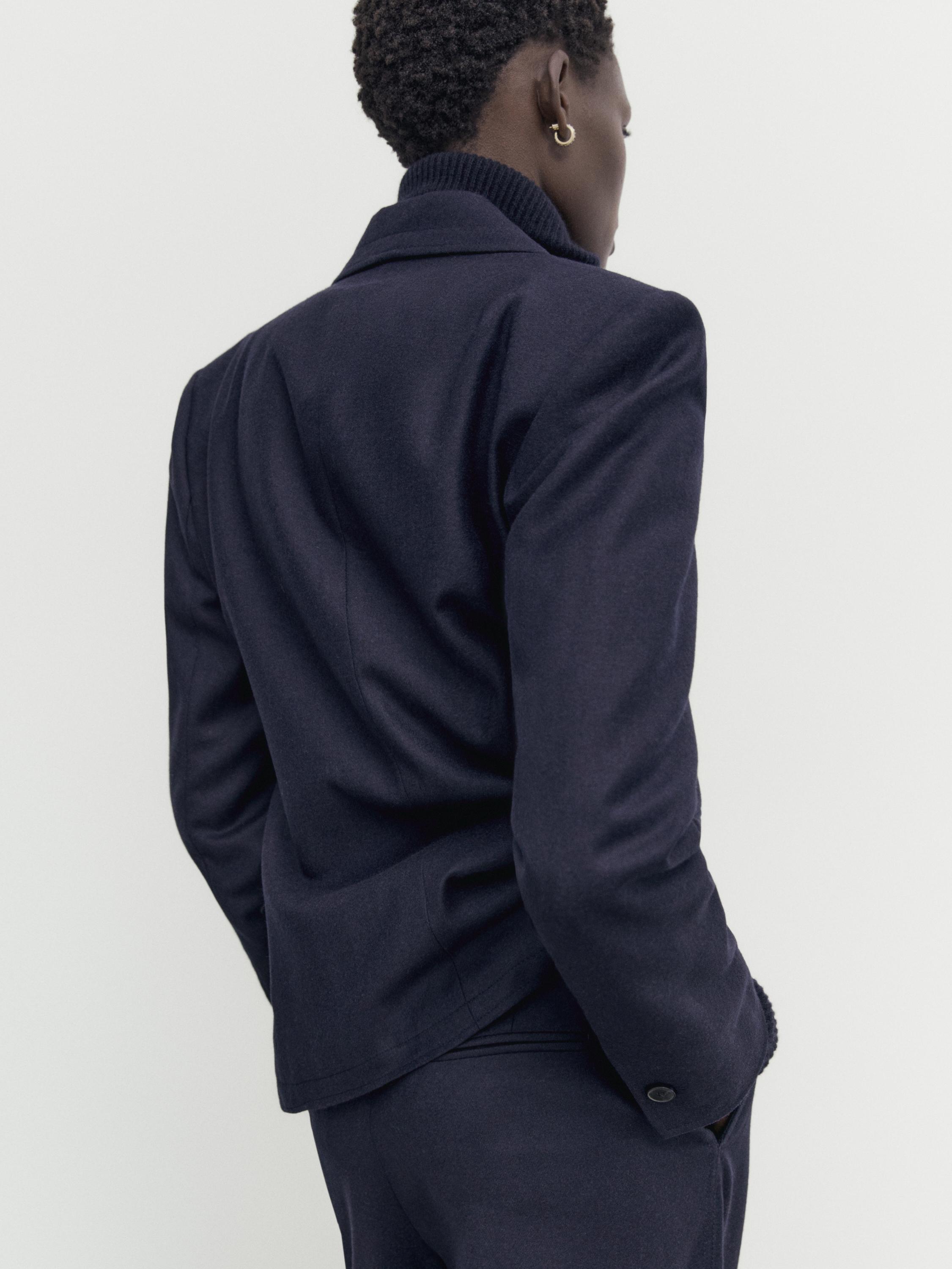 Navy blue straight suit trousers - Navy blue | ZARA United States