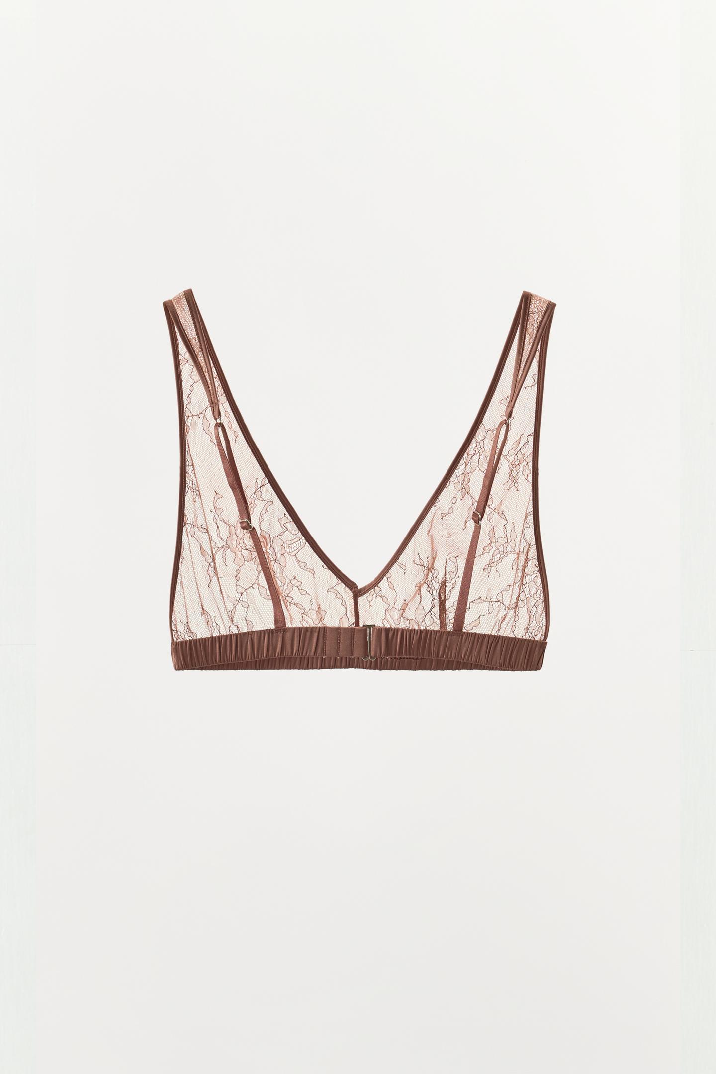 Бра, кружево — Zara, цвет: Бледный розовый — фото 6