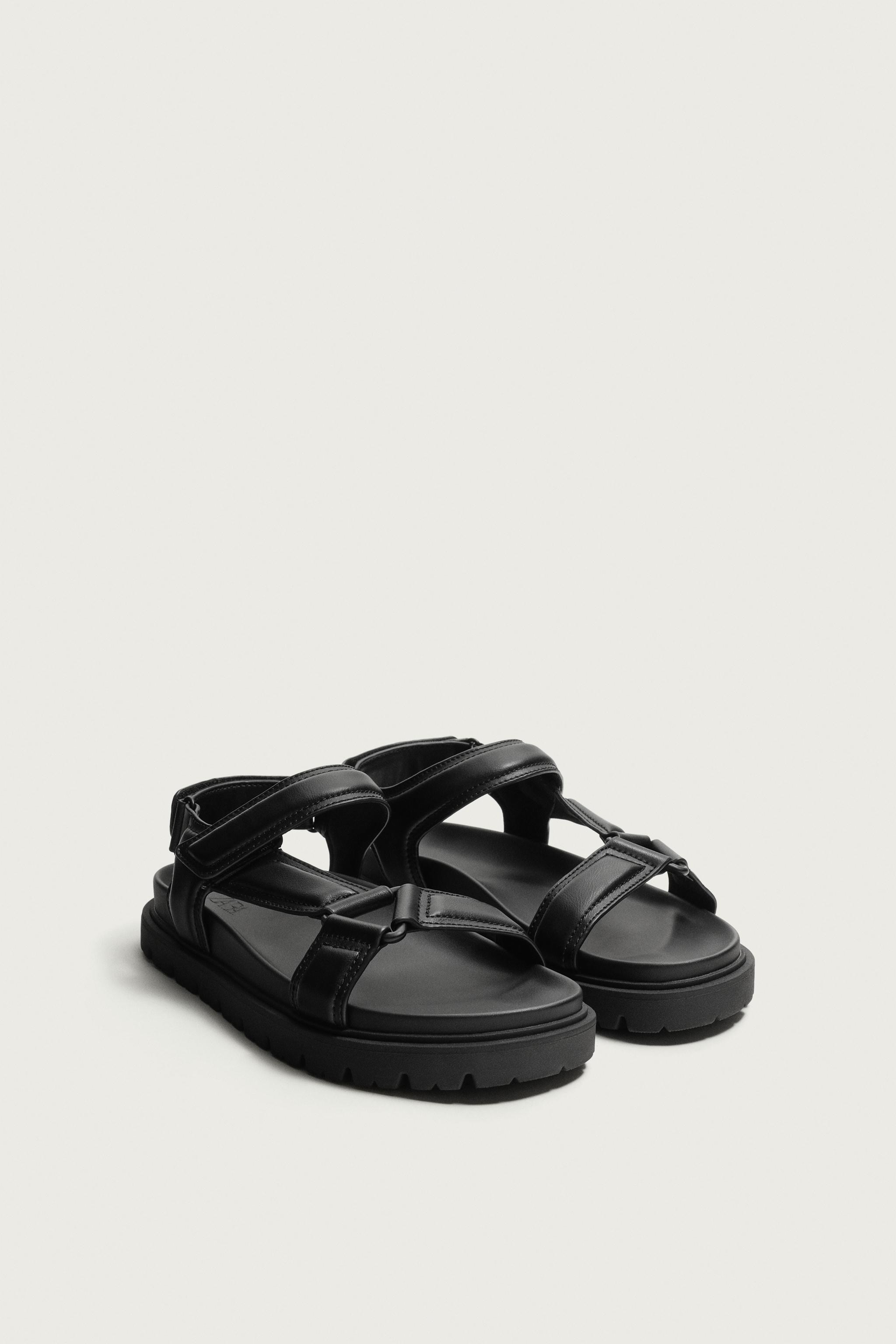 STRAPPY SANDALS — Black