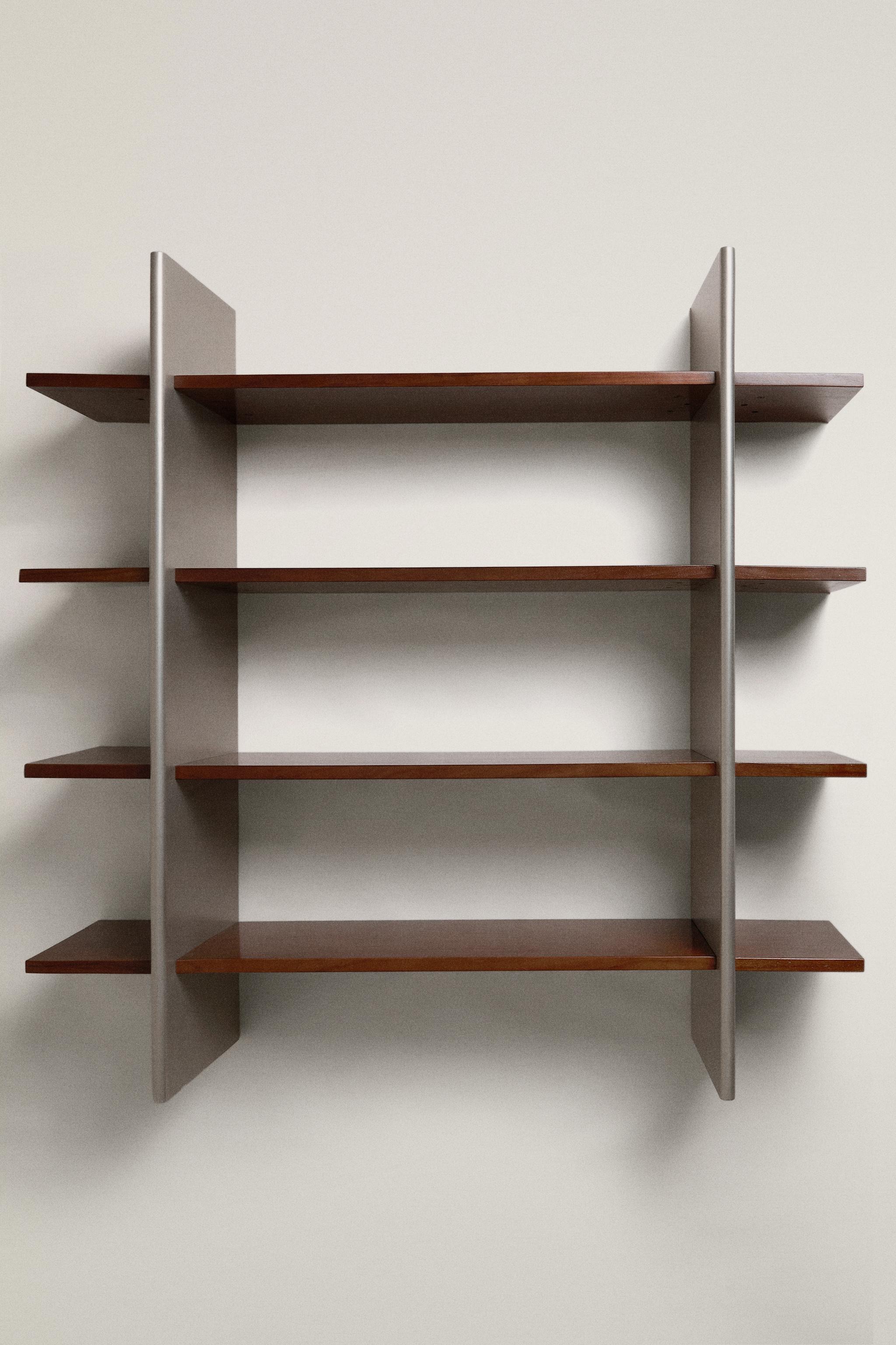 WOOD AND STEEL SHELVING UNIT - Silver | ZARA United States