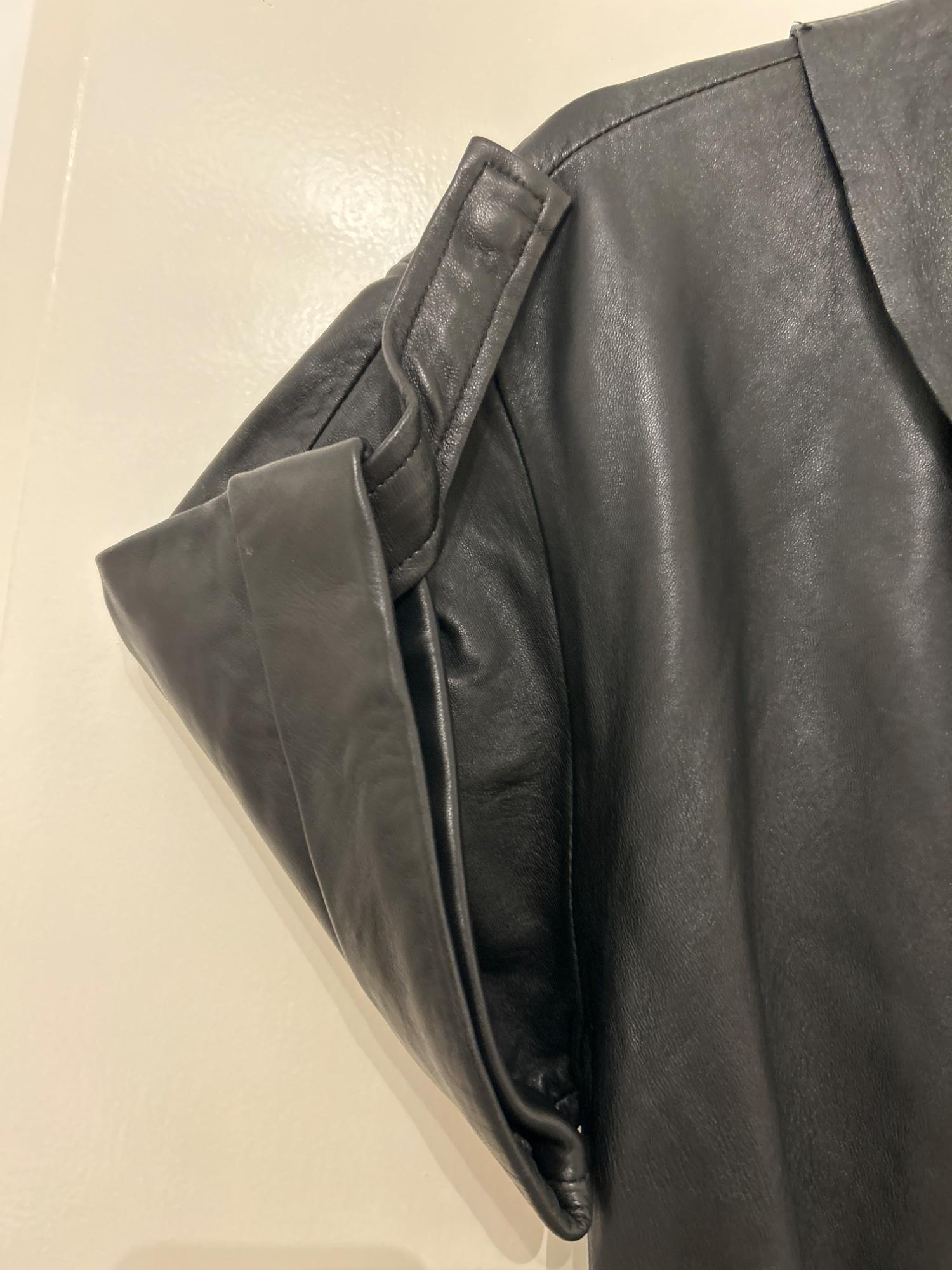 LEATHER DRESS WITH SCARF DETAIL