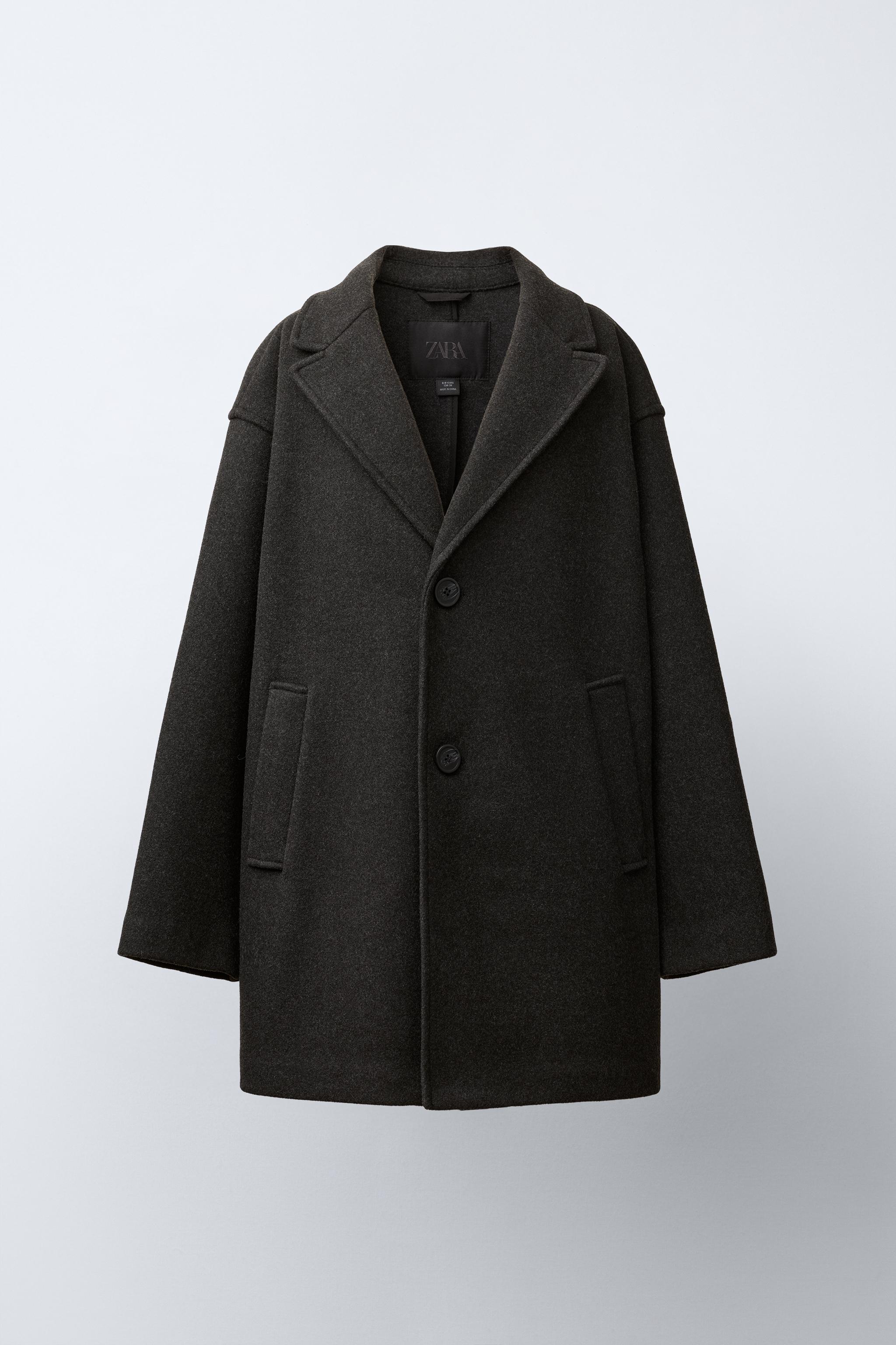 ロング丈ウールコート - カーボングレー | ZARA Japan / 日本