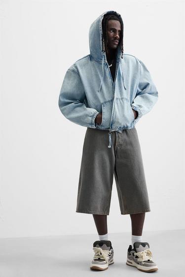 HOODED DENIM JACKET - Light blue by Zara - Image 5