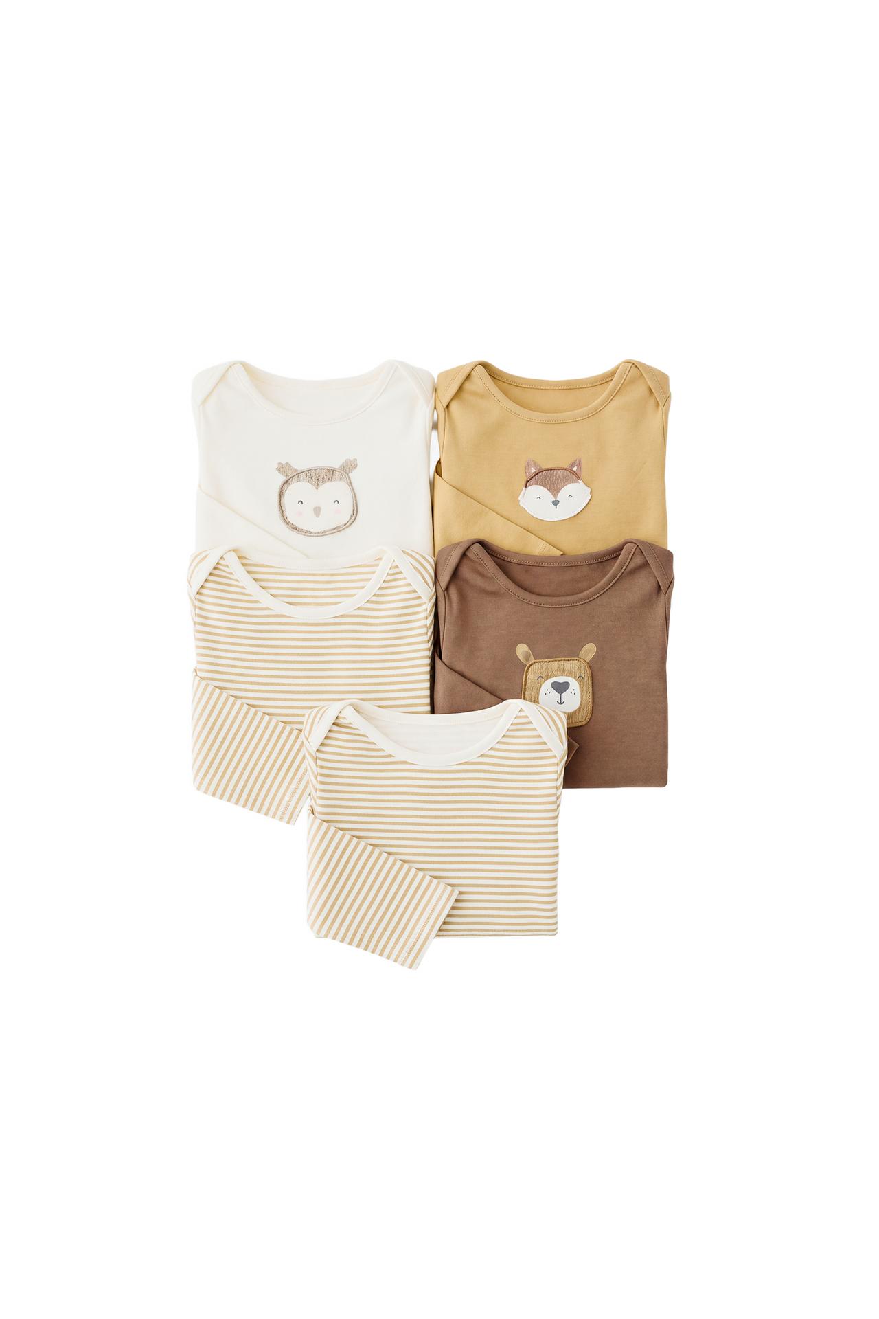 5-PACK OF STRIPED BODYSUITS