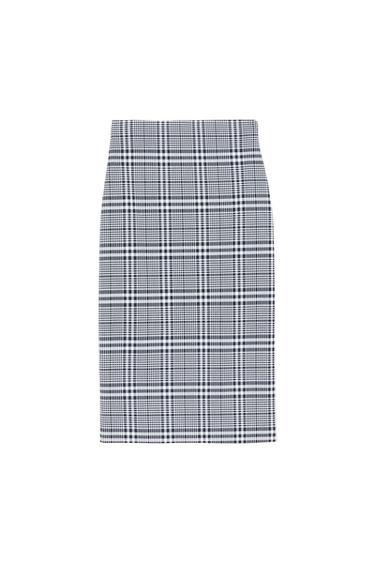 CHECK PENCIL SKIRT