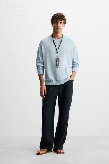 TRUI MET VERWASSEN EFFECT - Blauwachtig van Zara - Afbeelding 0