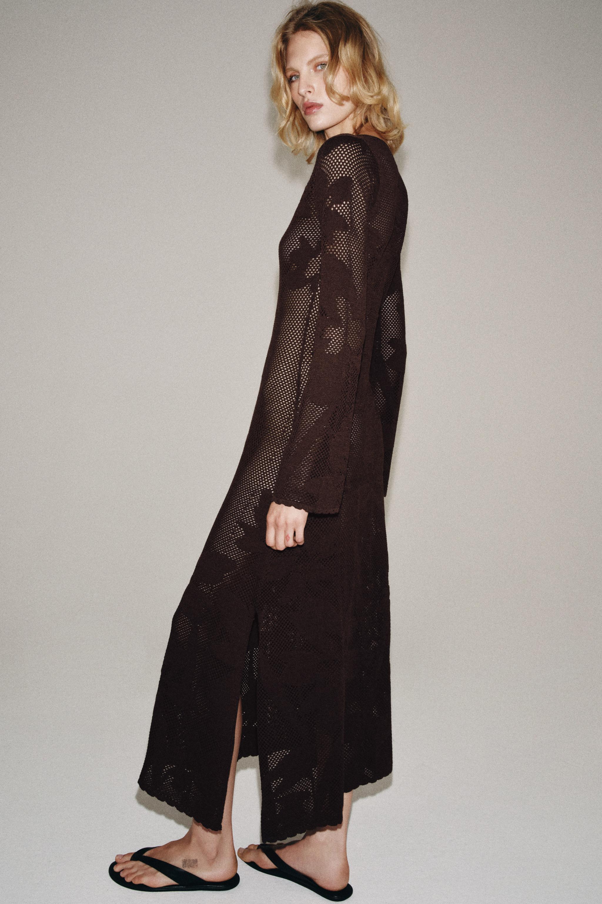 LONG KNIT DRESS - thumbnail 4