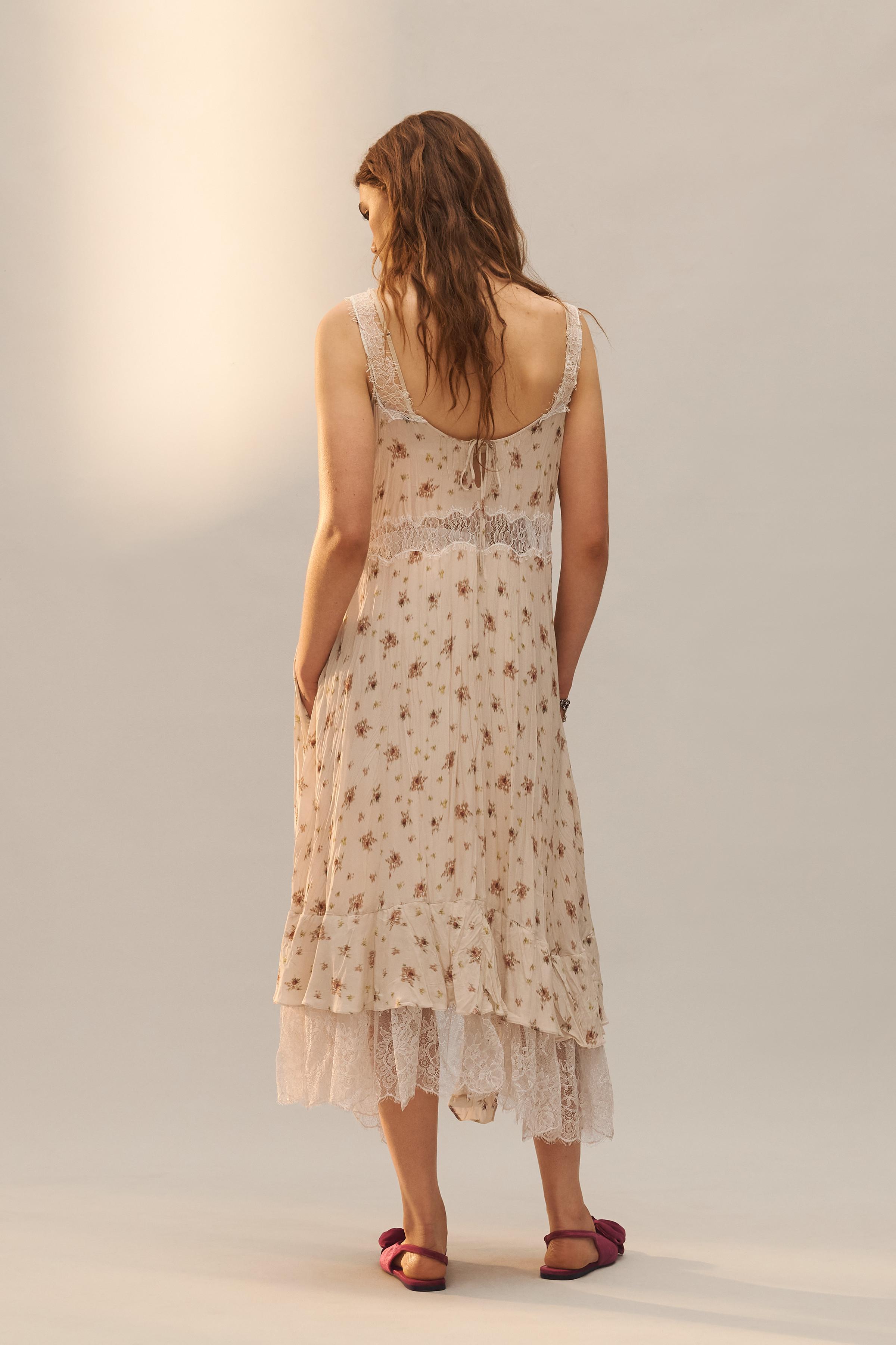 LIMITED EDITION レースプリントワンピース - プリント地 | ZARA Japan 