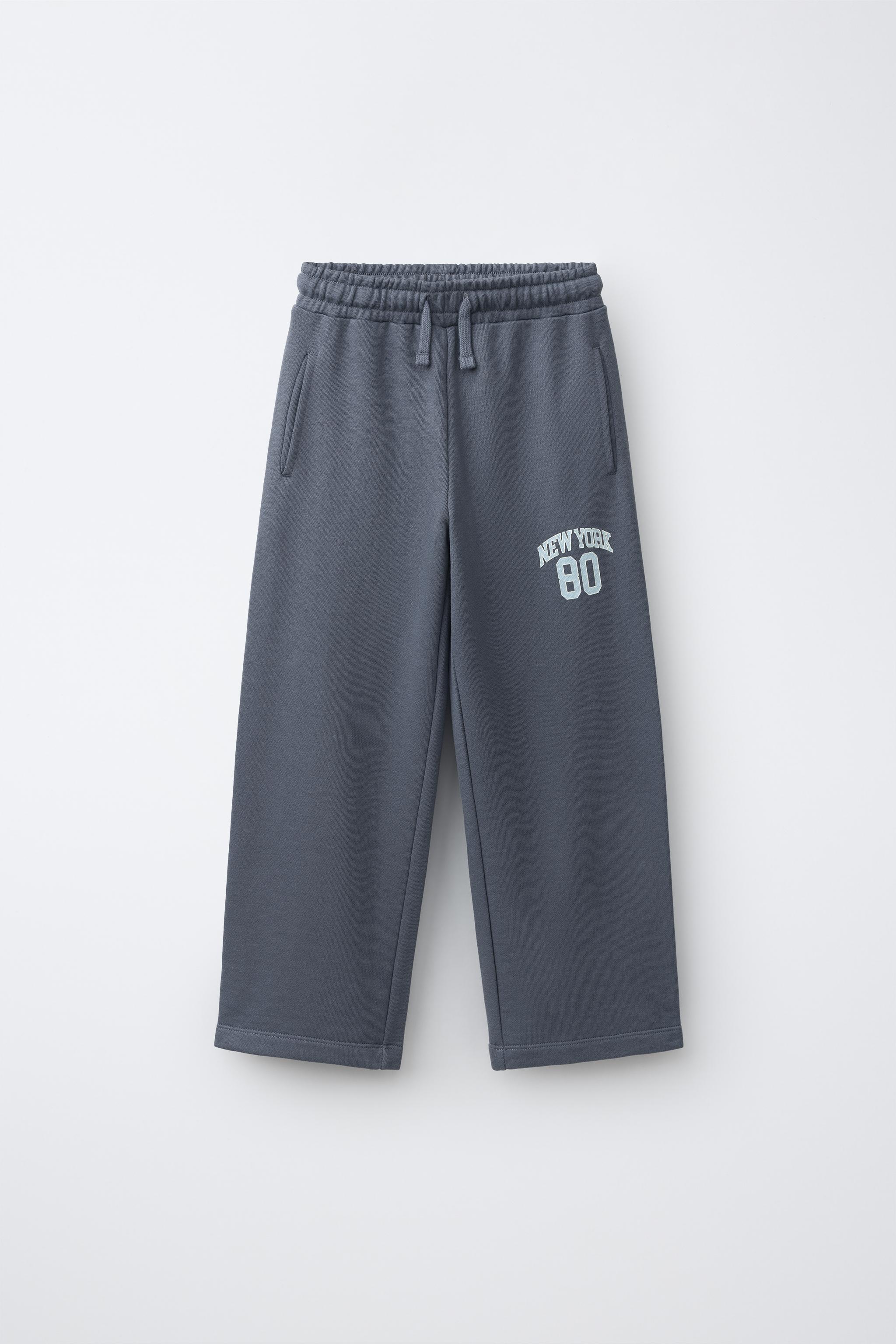 PANTALON EN MOLLETON DROIT JOGGING VARSITY
