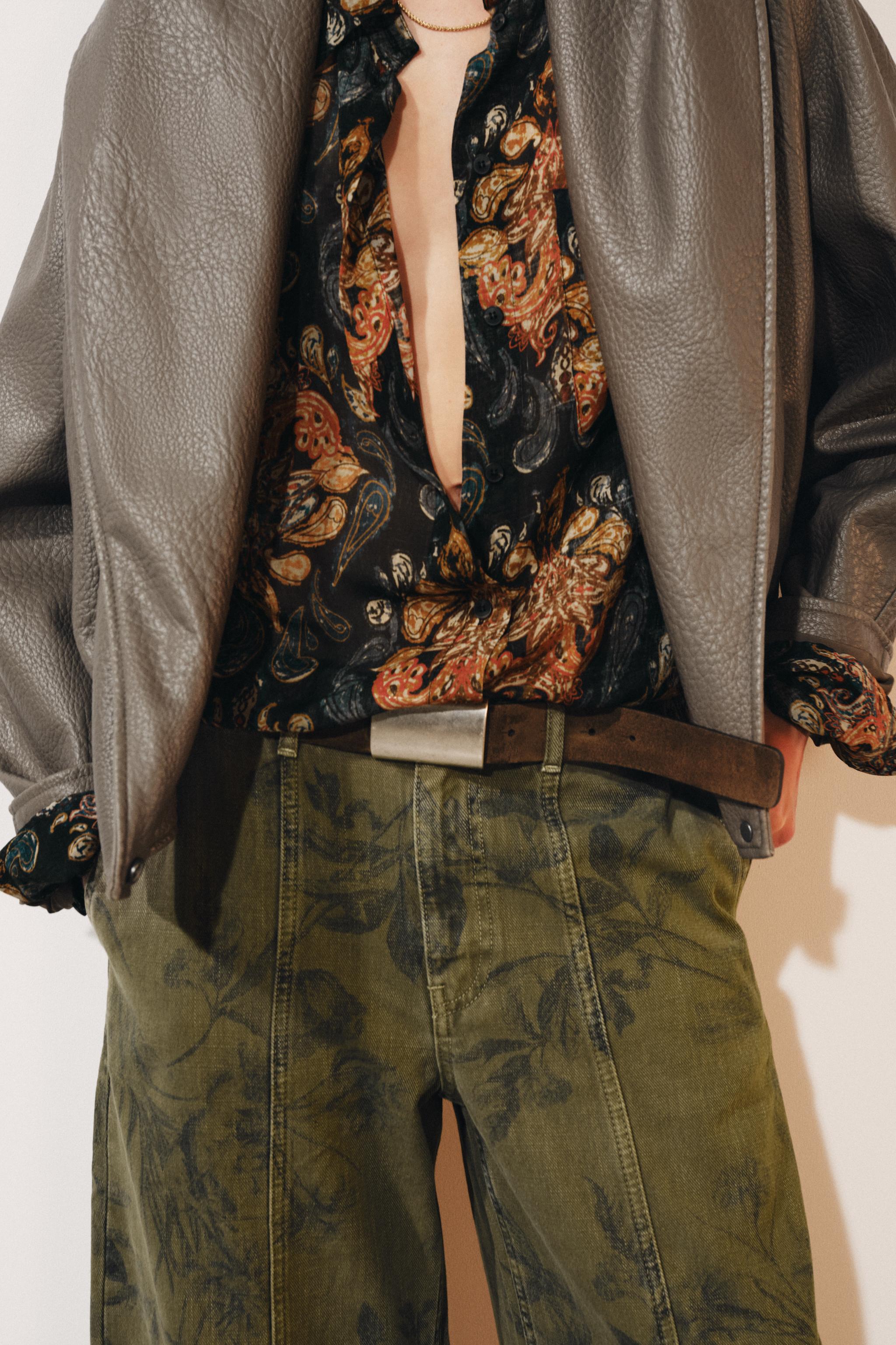 Женские куртки Zara ZW COLLECTION FAUX LEATHER DOUBLE-BREASTED JACKET — фото 3