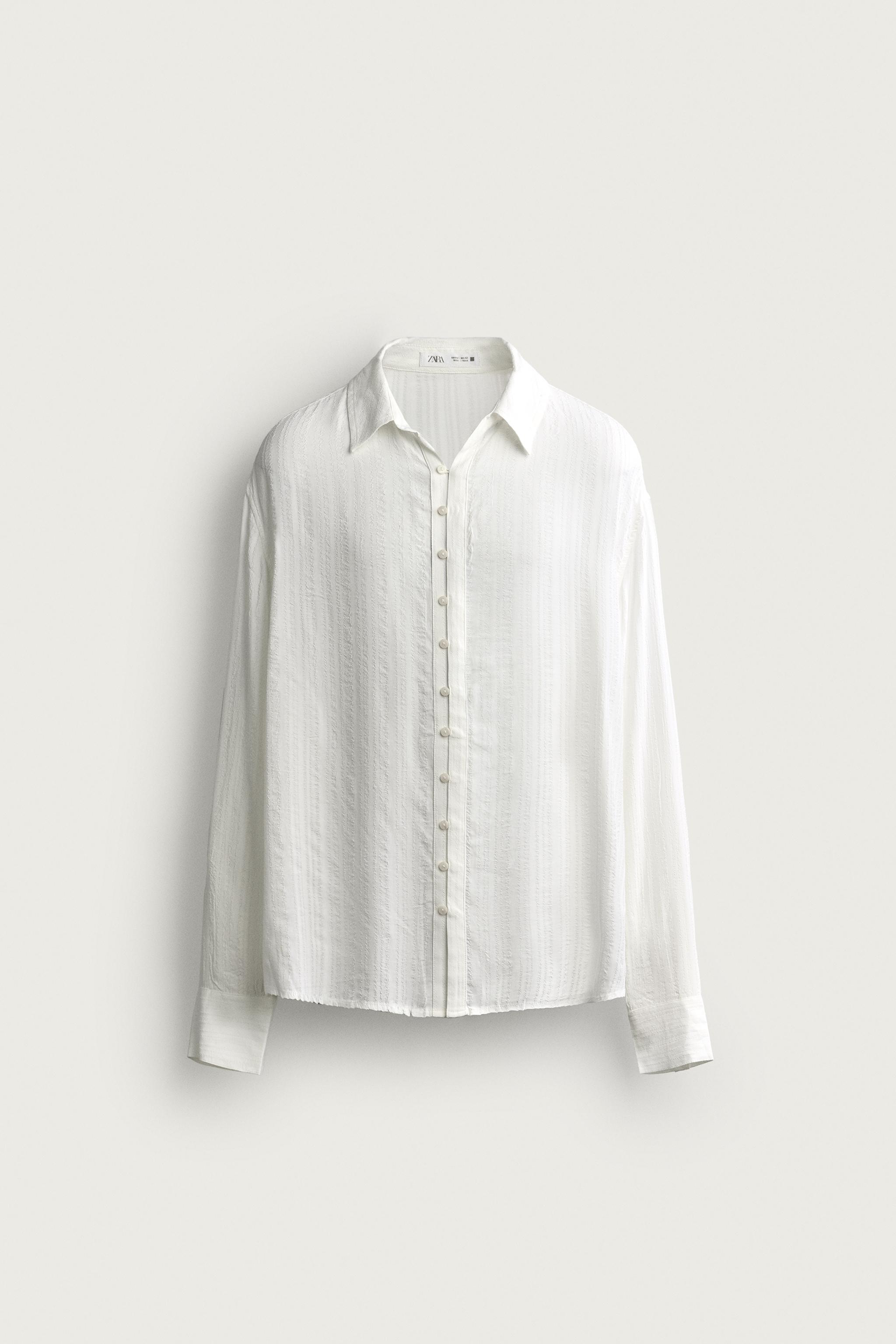 CHEMISE FLUIDE 100% VISCOSE RAYURES