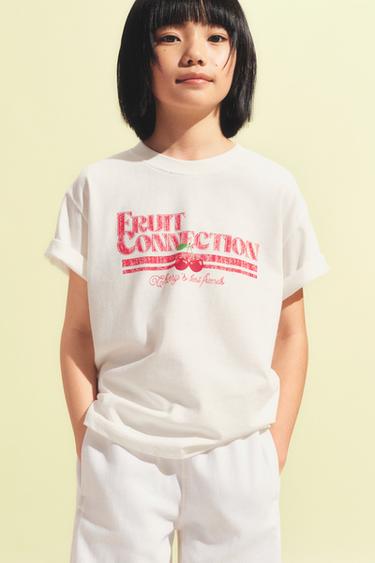 Zara 水果印花T恤 - 白色