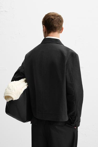 JACKET WITH BOUND SEAMS - Black by Zara - Image 2