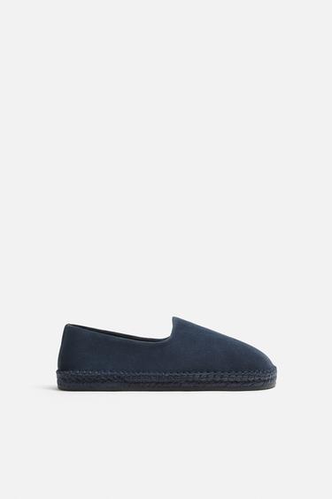 LEATHER ESPADRILLES - Blue by Zara