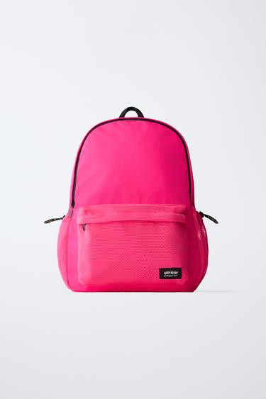 SAC À DOS SCOLAIRE EN RÉSILLE - Rose de Zara