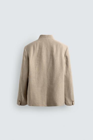 VESTE À REVERS CROISÉS COUPE DÉCONTRACTÉE - Beige clair de Zara - Image 7