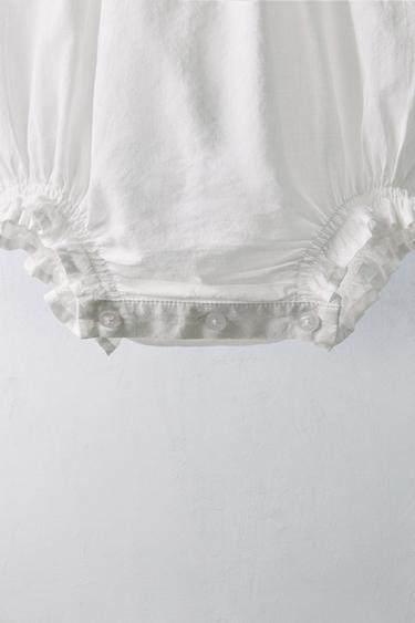1-18 MOIS/ BARBOTEUSE FLEURS BRODÉES ÉDITION LIMITÉE - Blanc de Zara - Image 2