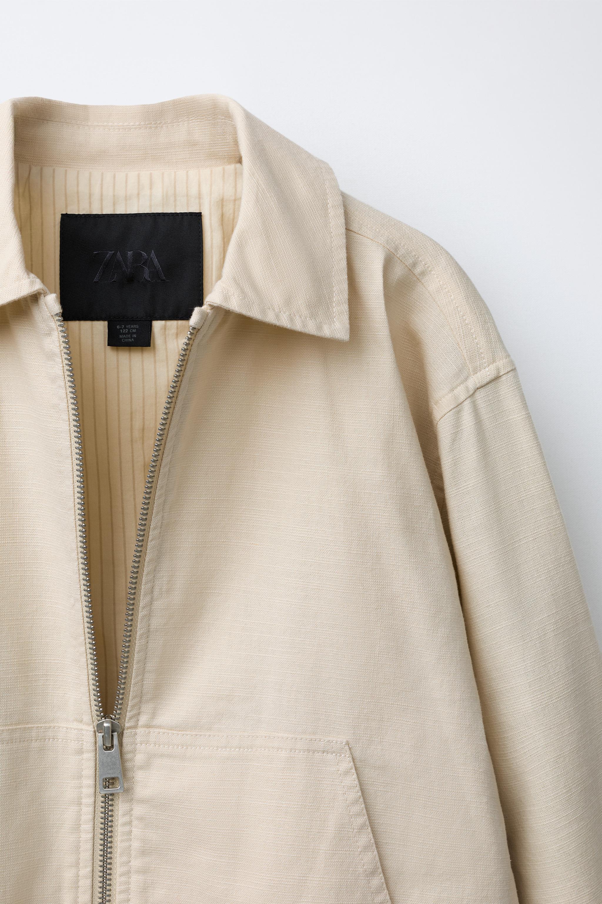 コットンリネンボンバージャケット - サンド | ZARA Japan / 日本