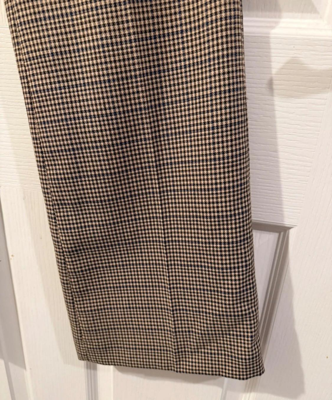 CHECKED FLARED TROUSERS - Image 4
