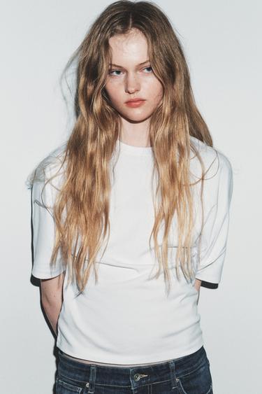 MAGLIETTA HEAVY COTTON MANICHE CORTE - Bianco di Zara