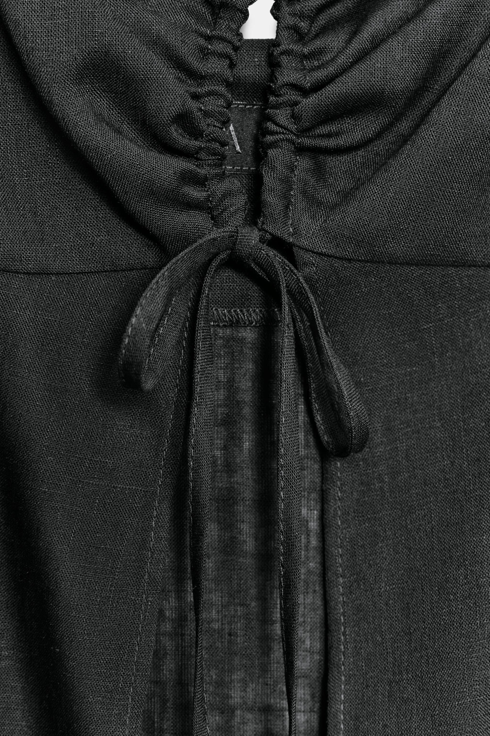 Женские платья Zara LONG LINEN CAMISOLE — фото 8