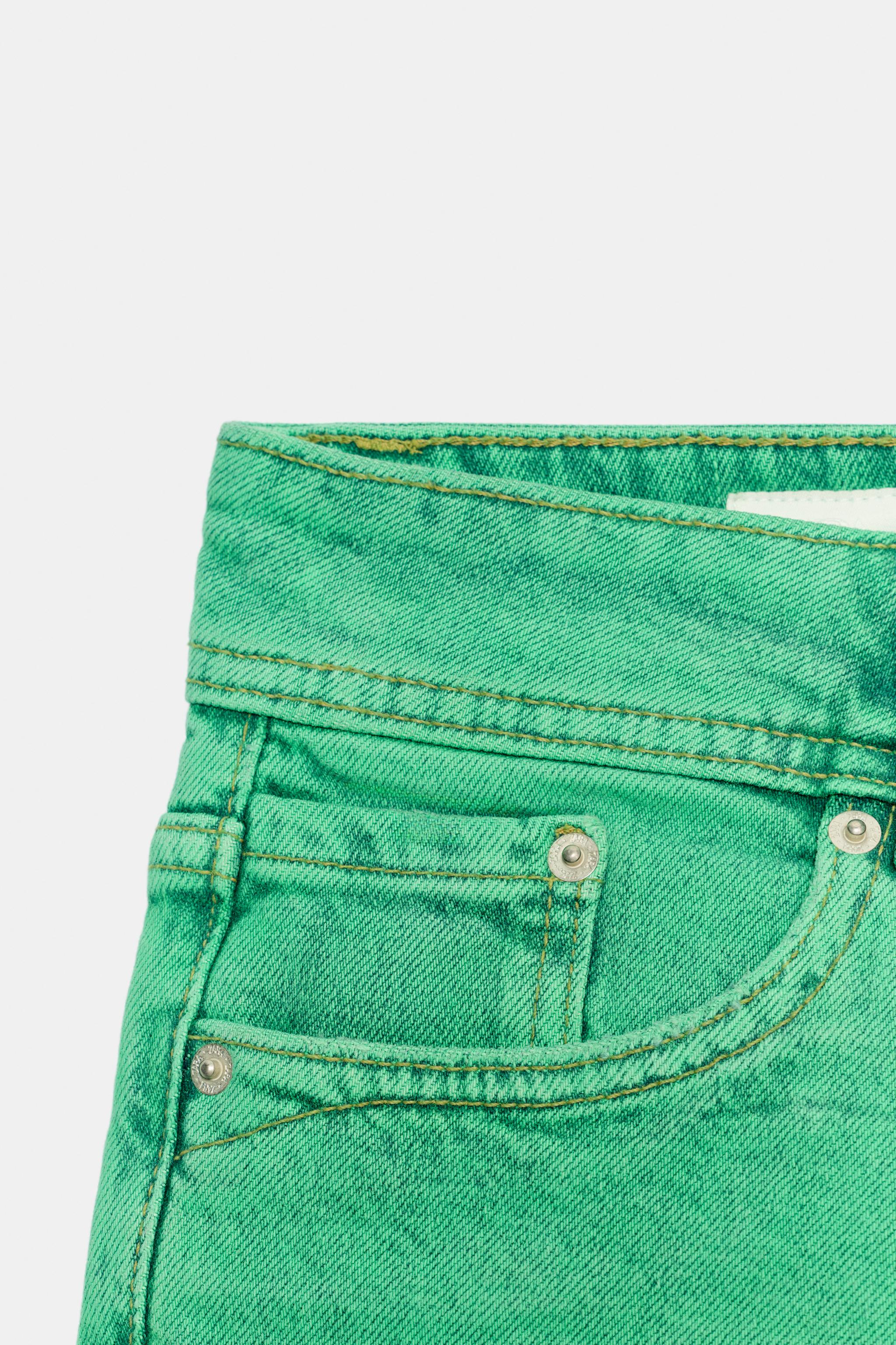 Zara TRF DÜŞÜK BEL MİNİ DENIM ŞORT görsel 8