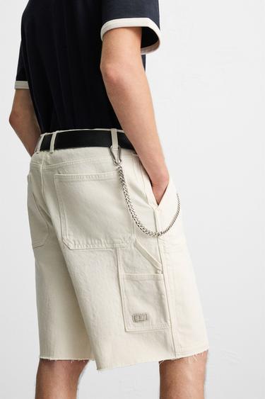 CARPENTER POCKET BERMUDA SHORTS - Oyster-white by Zara - Image 4