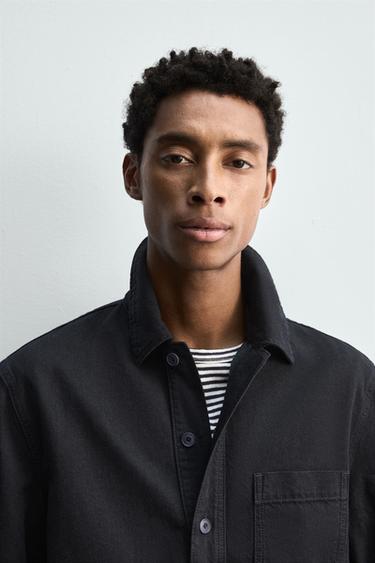 CHEMISE POLO EN DENIM - Bleu moyen de Zara - Image 4