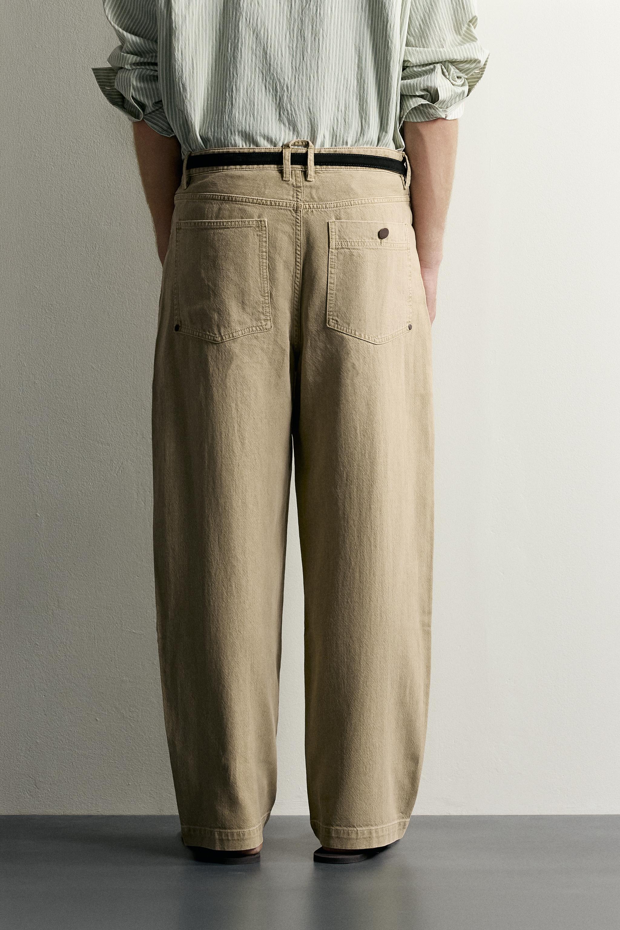 PANTALON DÉLAVÉ COTON - LIN