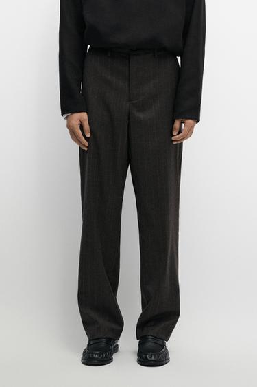 100% wool striped pants — Brown 2