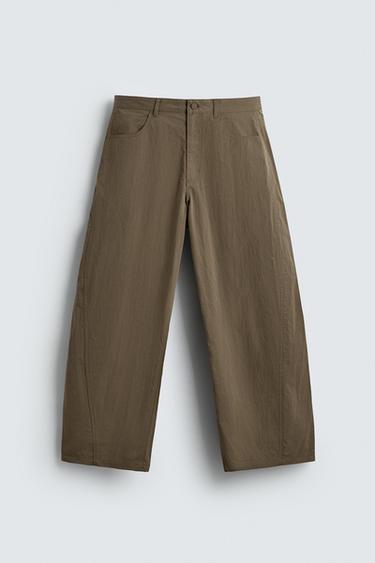 CURVED FIT TROUSERS - Khaki by Zara - Image 0
