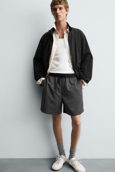 CONTRAST WAIST BERMUDA SHORTS - Grey by Zara - Image 4