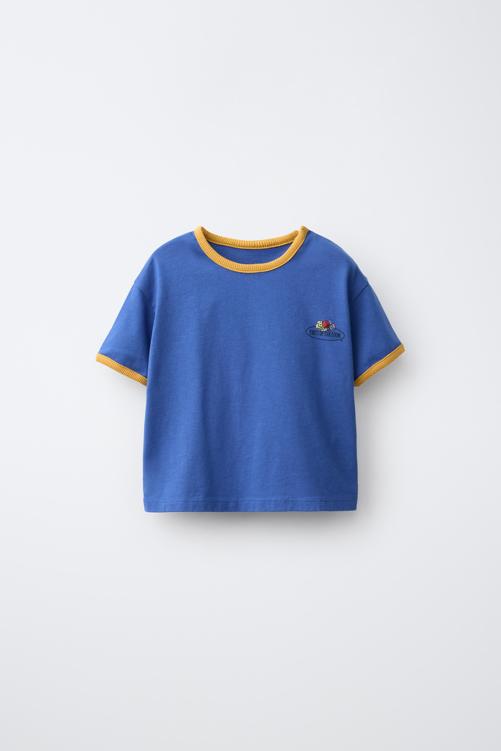 T-SHIRT À LISERÉS EN CONTRASTE FRUIT OF THE LOOM™