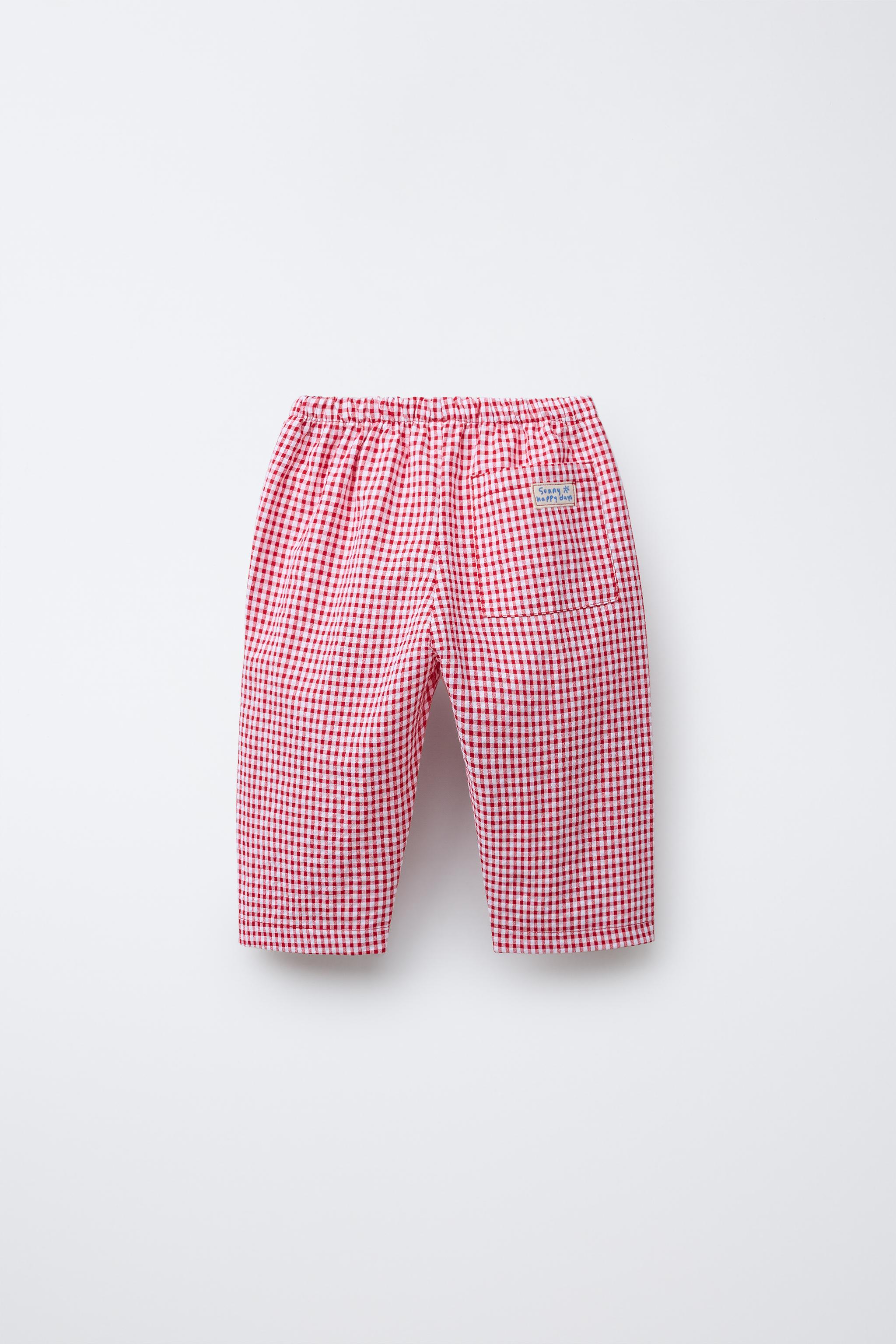 GINGHAM BAGGY PANTS
