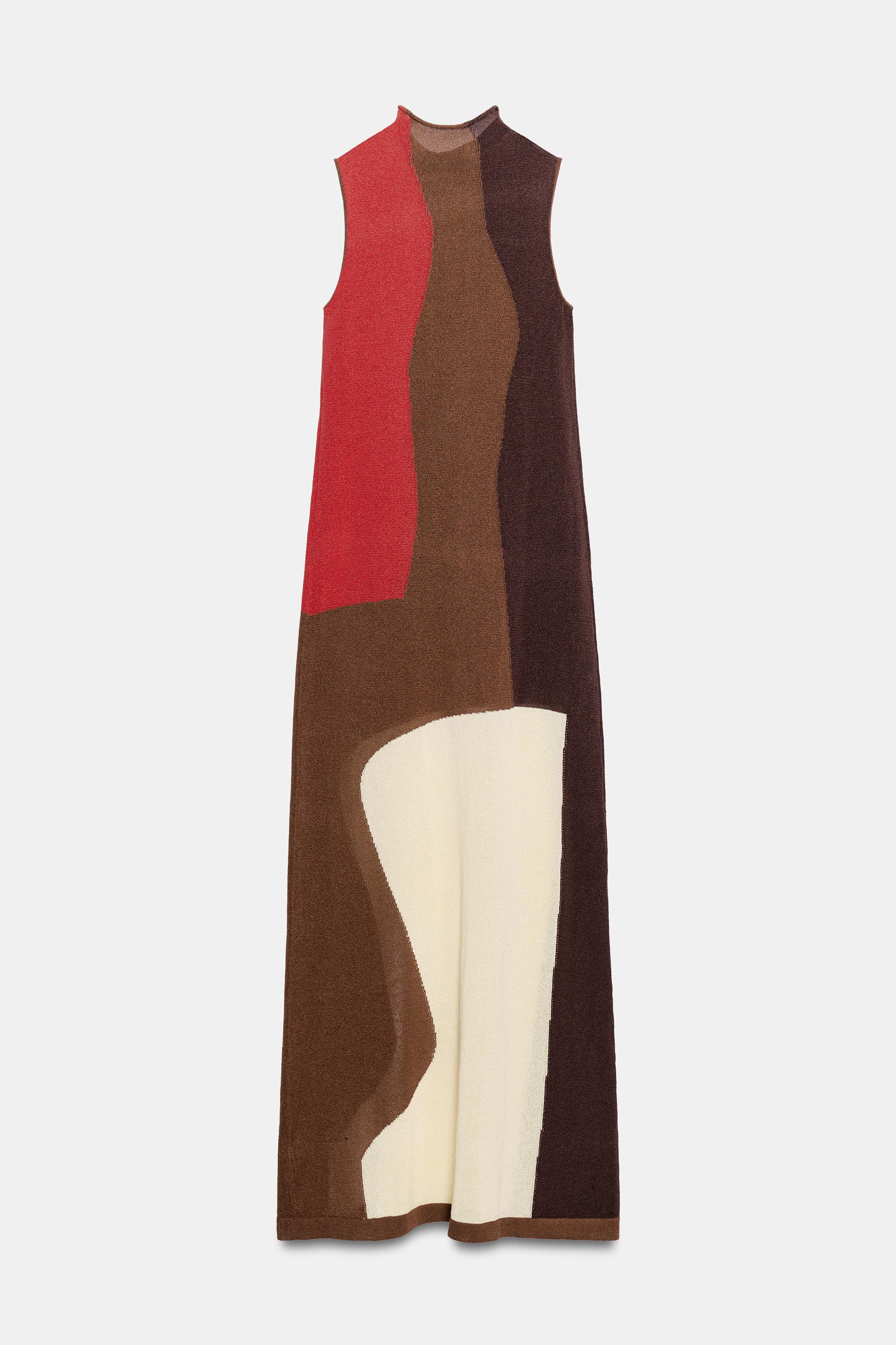 ROBE EN MAILLE COLOR BLOCK