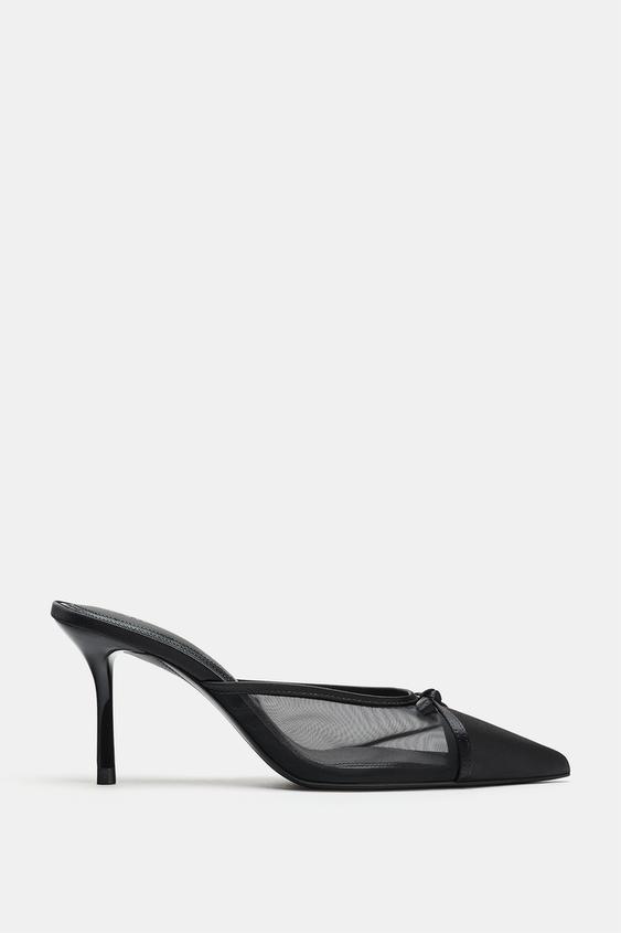 MULE TACÓN MESH LAZO - Negro de Zara - Imagen 0