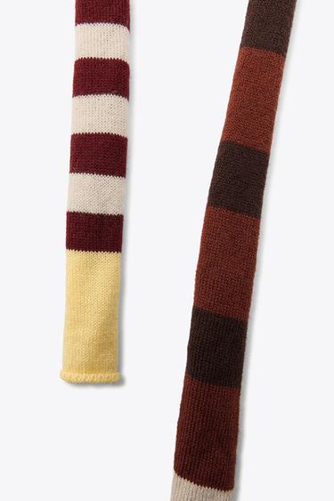 STRIPED KNIT SCARF - Multicoloured by Zara - Image 3