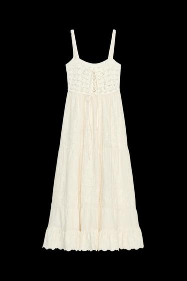 VESTIDO PUNTO COMBINADO - Crudo de Zara