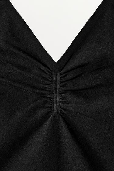 BODY COLLANT À BRETELLES - Noir de Zara - Image 5