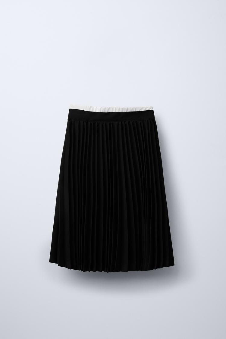 PLEATED MIDI SKIRT
