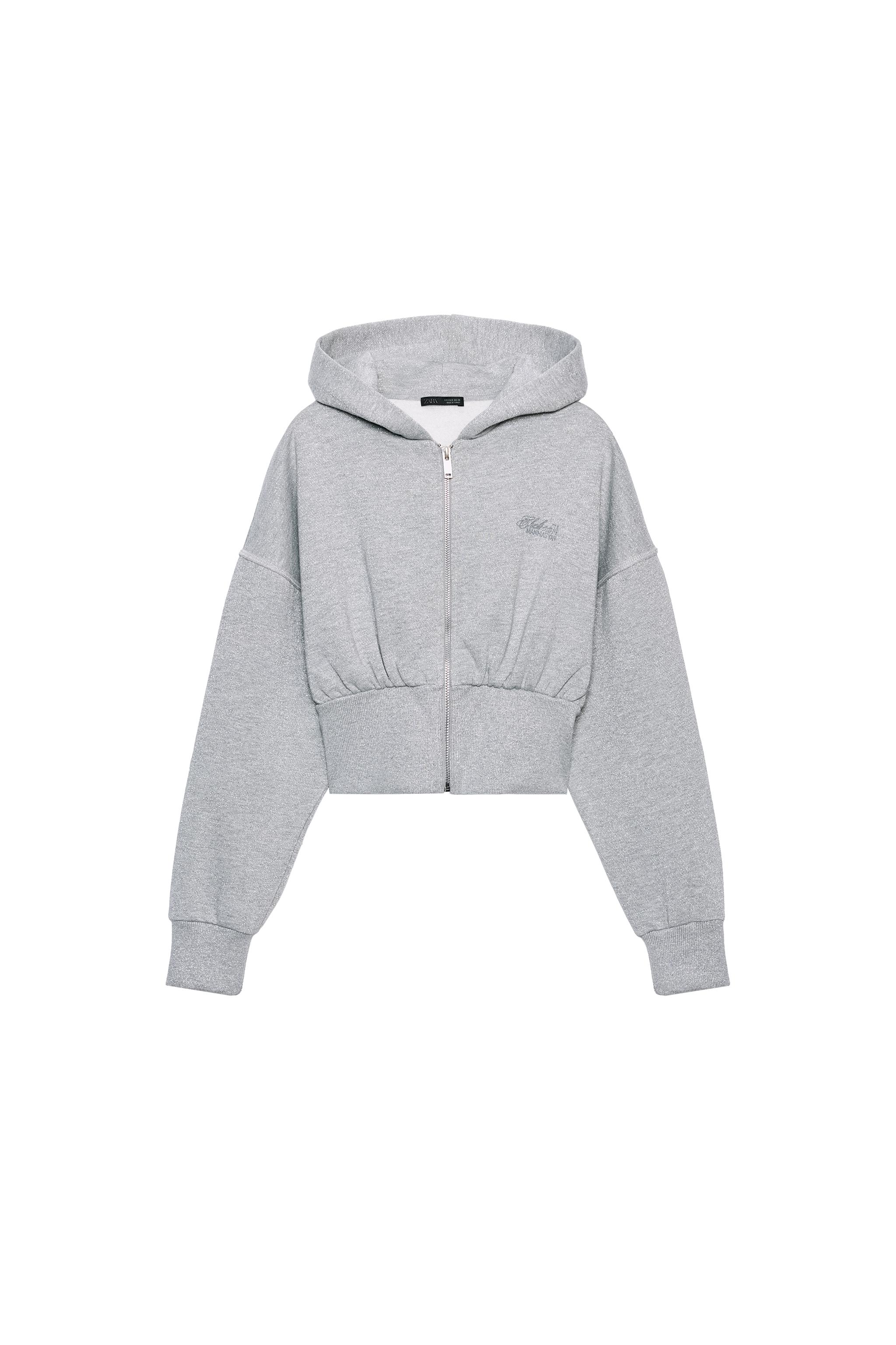 SUDADERA CROPPED GLITTER