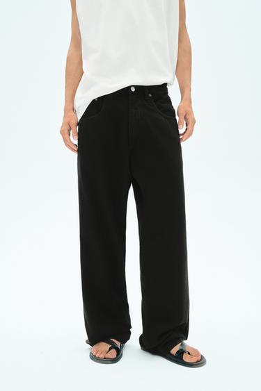 BAGGY FIT JEANS - Black by Zara