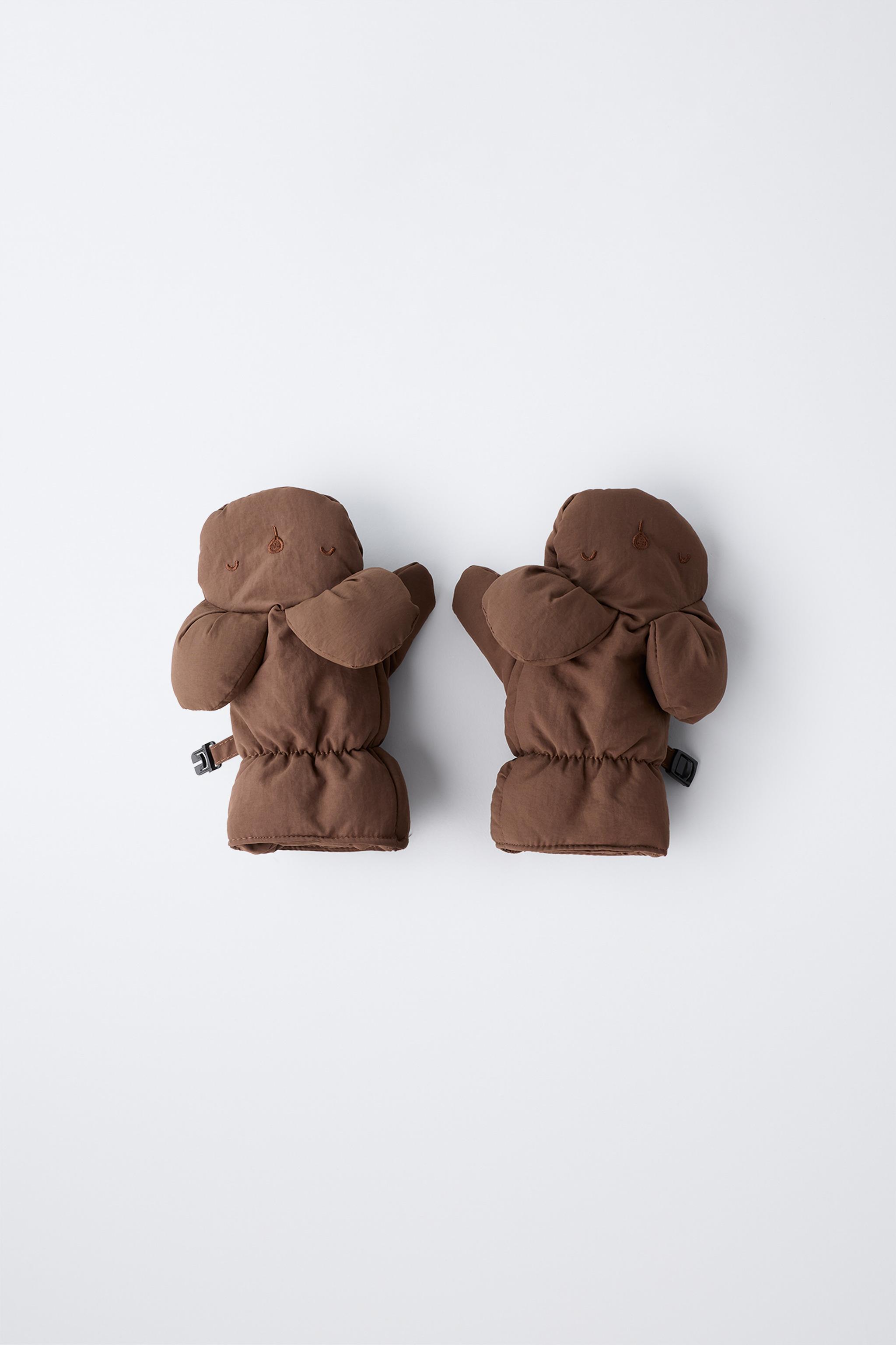 MOUFLES EN NYLON AVEC OREILLES