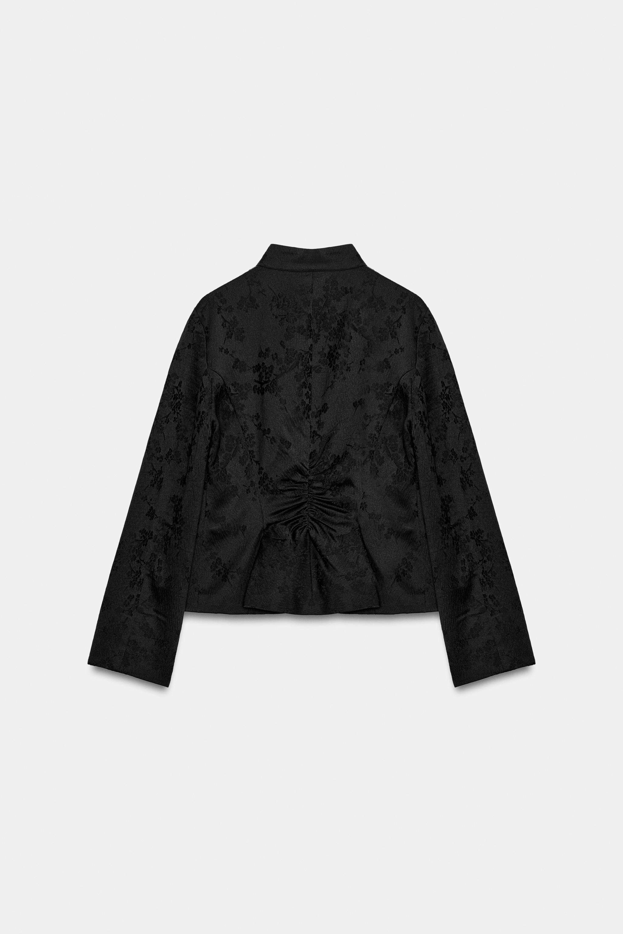 Женские куртки Zara ZW COLLECTION JACQUARD JACKET WITH FROG FASTENINGS — фото 8