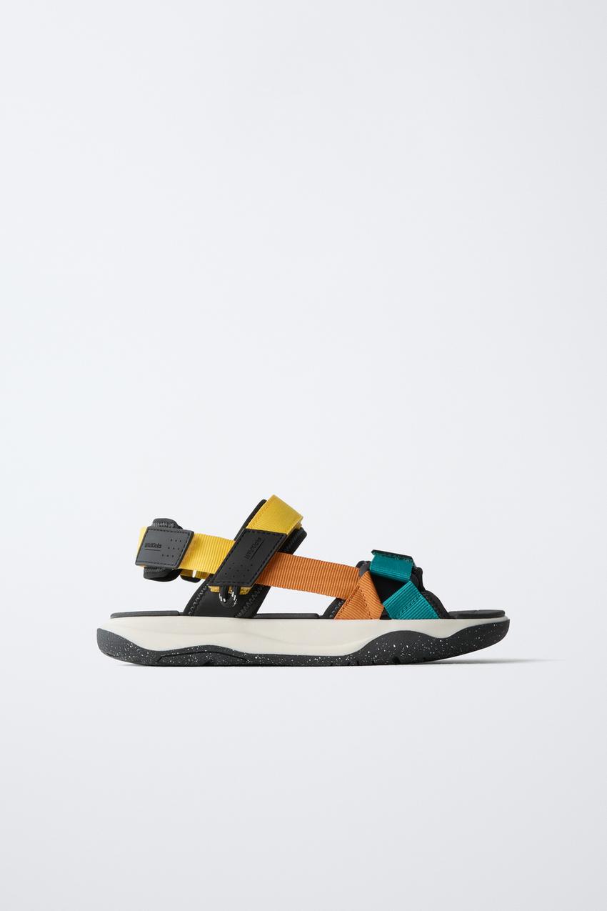 zara adhesive strap sandals
