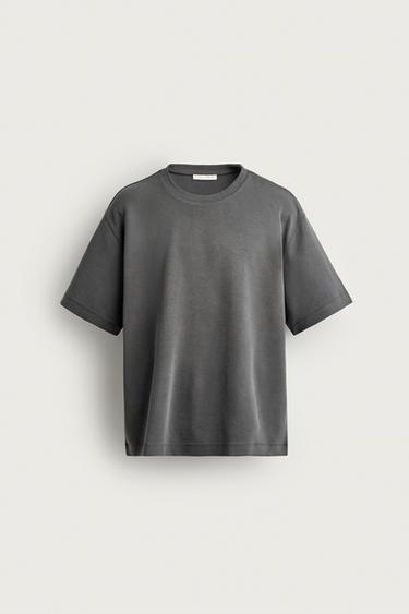 RELAXED FIT SOFT KAMISETA - Gris arrunta, Zara-rena