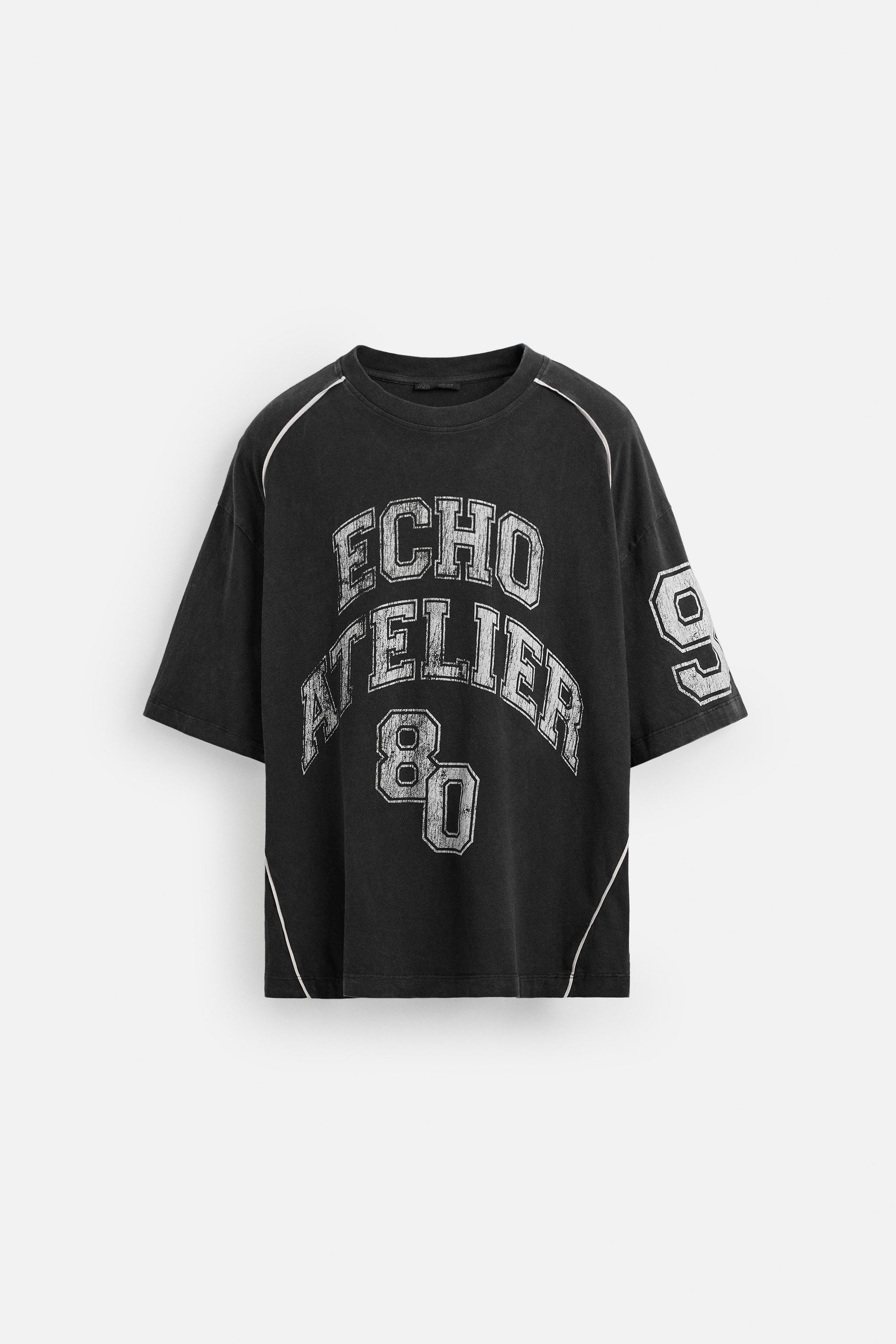 ●ANOTHERYOUTH● 002-23 athletic jersey Tシャツ - charcoal WASHED AMERICAN FOOTBALL T-SHIRT - Dark anthracite | ZARA