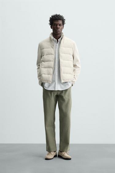 CONTRAST PADDED JACKET - Stone by Zara - Image 0