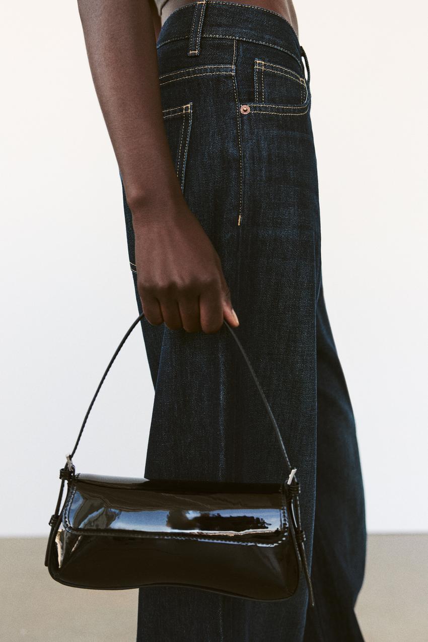 SHOULDER BAG WITH FLAP - Black | ZARA India