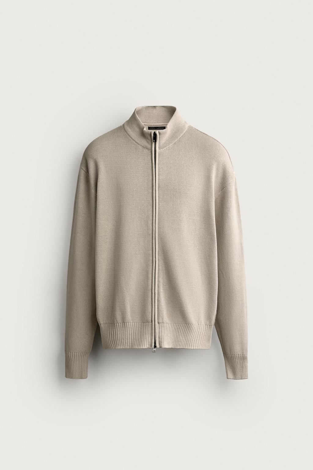 WASHED ZIP CARDIGAN